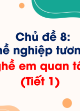 Chủ đề 8Nghề em quan tâmTiết 1
